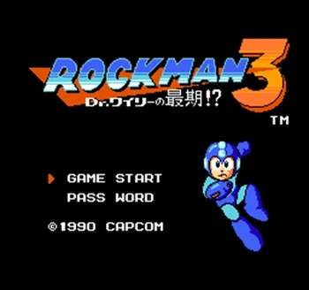 

Rockman 3 - Dr Wily No Saigo! Region Free 60 Pin 8Bit Game Card For Subor Game Players