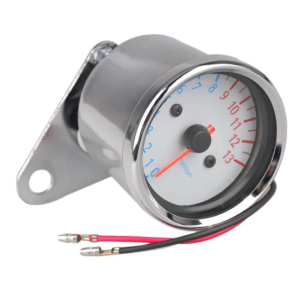 Motorcycle silver metal Tachometer speedometer tachometer scale Blue backlight