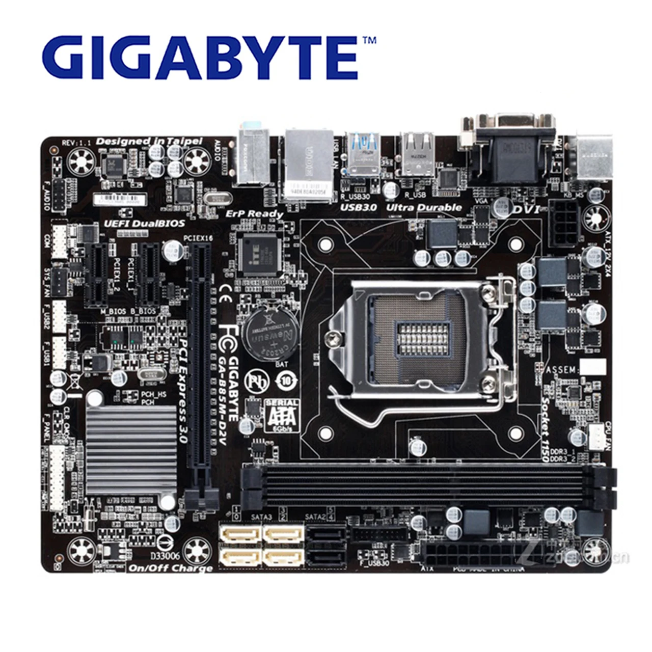 LGA 1150 для Intel DDR3 гигабайт GA-B85M-D2V 100% Оригинал материнская плата USB3.0 16 г B85 B85M-D2V настольных плата SATA III используется