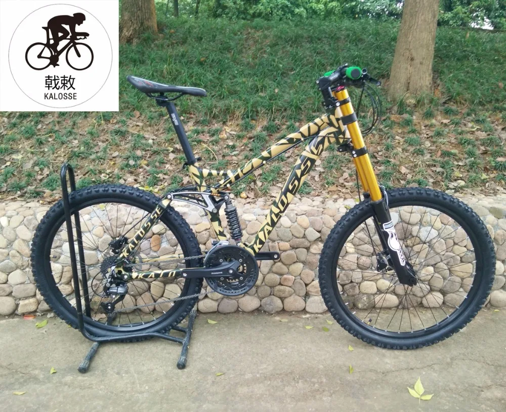 Excellent Kalosse Downhill  mountain bike   suspension  26er wheels  Hydraulic  brakes  24/27/30 speed  DH  bike bicycle 1