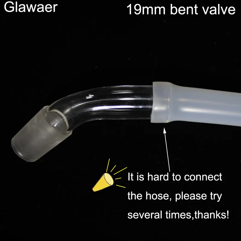 1 шт. стеклянный кальян 14 мм или 19 мм спиральная форма контактного клапана изогнутого типа Соединительный клапан выпуска пара клапан аксессуары для кальяна