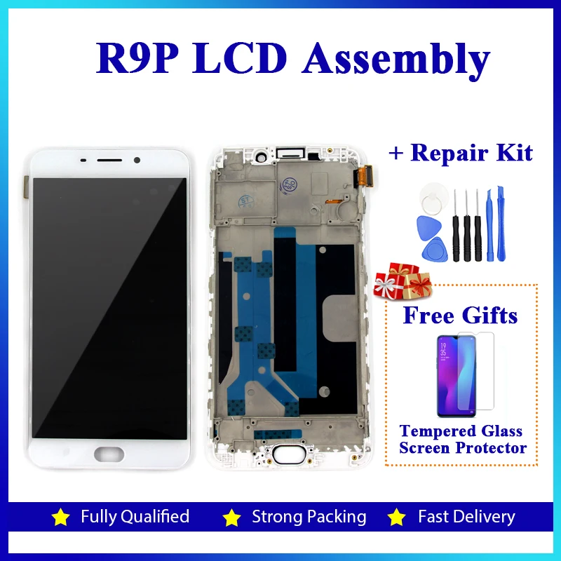 

Retail 1 Piece 100% Tested 6.0-inch LCD for OPPO R9 Plus of Capacitive Touch Screen with Repair Kit & Free Gift