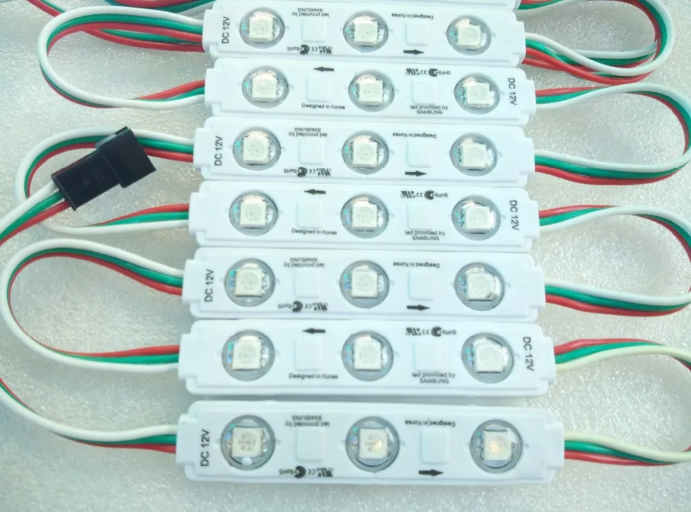 500 шт. 3 светодиода s 5050 SMD RGB светодиодный пиксельный модуль водонепроницаемый 2811 IC