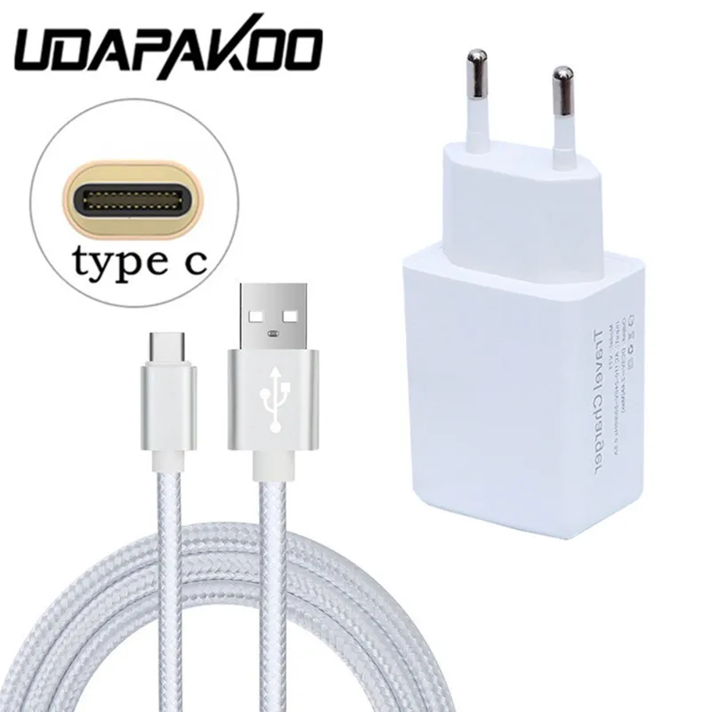 1M USB Type C провод и 5 V 2A EU/US AC настенное зарядное устройство адаптер для Huawei P20 P9 P10 plus