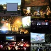Proyector de proyección para cine en casa BYINTEK, 100 pulgadas, PVC suave, plegable, HD, 1080P, color blanco mate, pantalla de vídeo 16:9 con agujeros y marco fijo ► Foto 3/6