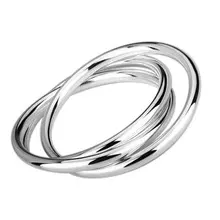Envío Libre, 25 joyería de Plata, tres anillos pulsera, 925 Brazalete de Plata, Joyería Al Por Mayor SZ072