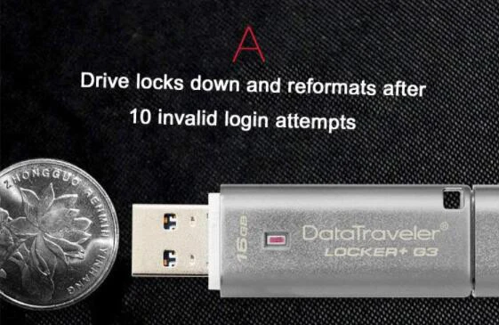 Kingston шифрование USB флеш-накопитель USB 3,0 64 ГБ 32 ГБ 16 ГБ 8 ГБ металлическая ручка-накопитель персональная безопасность USB накопитель Флешка usb флешка