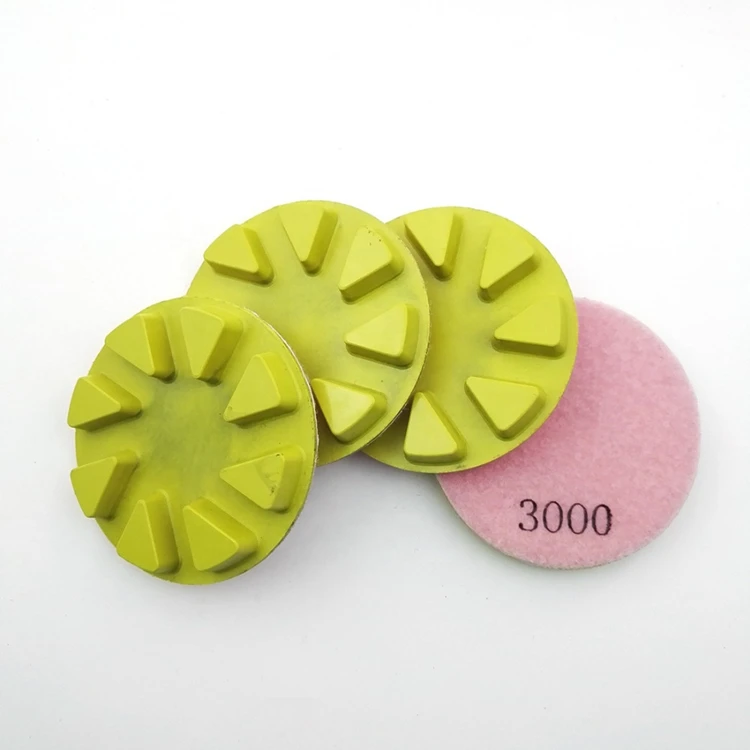 GP08 4 Inch Resin Polishing Disc Concrete Grinding Wheel for Concrete Terrazzo Floor 12mm Thickness 12PCS