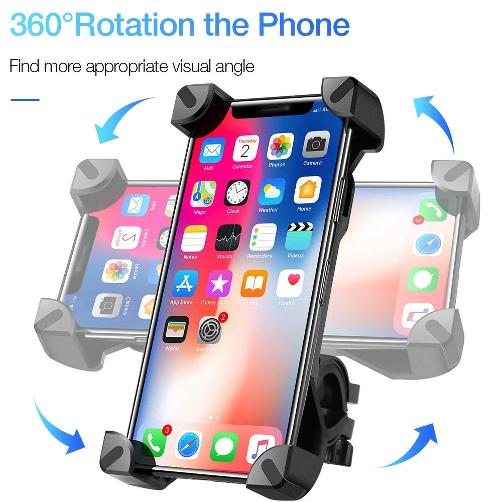 Держатель для телефона RAXFLY iPhone X 8 7 Plus с поворотом на 360 градусов|Подставки и