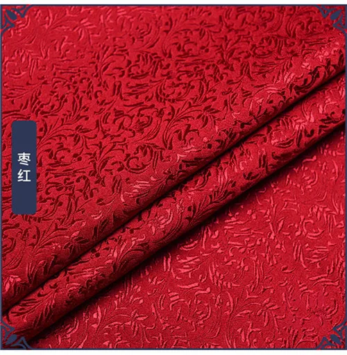 CF443 100*75 см 16 цветов листья жаккардовая парча ткань китайский фестиваль свадебное платье Ципао Cheongsam Чехол для подушки DIY материал - Цвет: purplish red