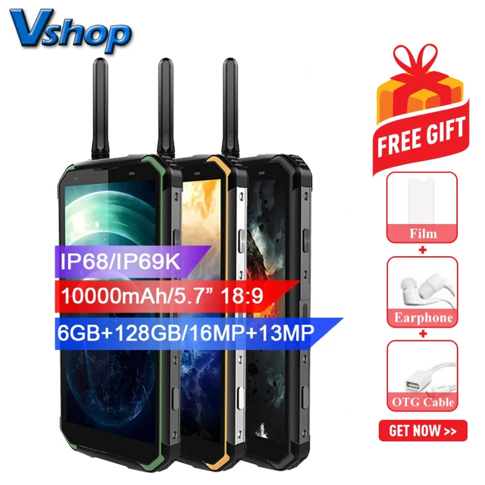 

Original Blackview BV9500 Pro 4G Mobile Phone Android 8.1 6GB+128GB Octa Core Smartphone 10000mAh Battery FHD NFC Cell Phone