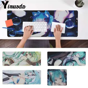 

Yinuoda Boy Gift Pad Cute Cat girl Hatsune Miku DIY Pattern Game mousepad Size for 18x22cm 20x25cm 25x29cm 30x90cm 40x90cm