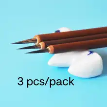 3 шт./набор, Китайская каллиграфия, кисть для рисования лаской, кисть для рисования акварелью, кисть для мыши, художественная поставка, стационарный подарок