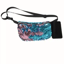 2016 hot sale women men Casual Double Color Sequins Unisex Chest Bag multi-function and practical design wholesale