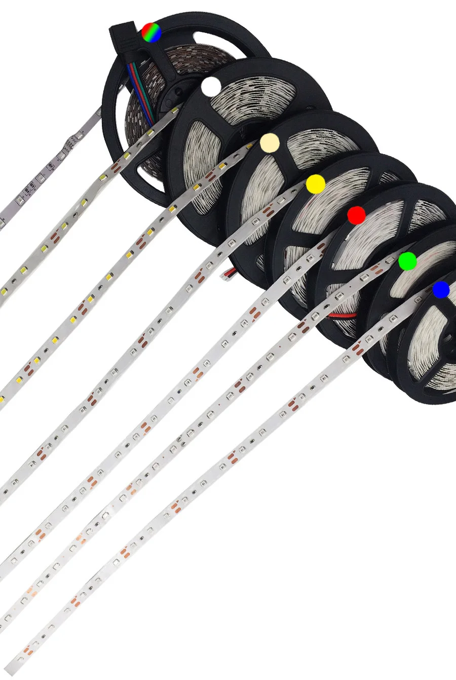 RGB White Warm White Blue Red Green Yellow 2835 LED strip SMD Flexible led ribbon tape light IP20 IP65 waterproof 300LEDs5M (10)