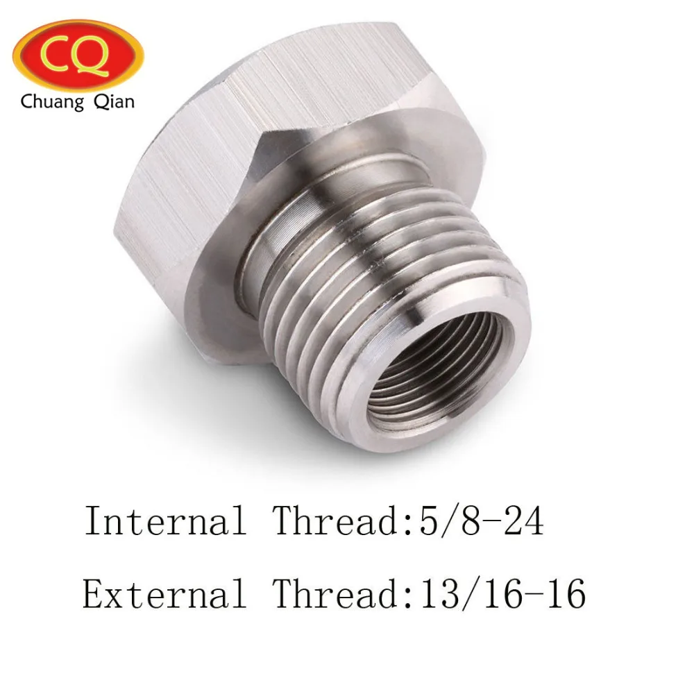 Chuang Qian Silver Car Fastener Oil Filter Thread Adapter 5/8 24 to 13/16 16 Automotive Threaded