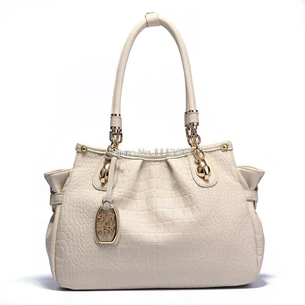 Nuevo 2015 moda marca bolsos de mujer de piel autentica hombro bolsos