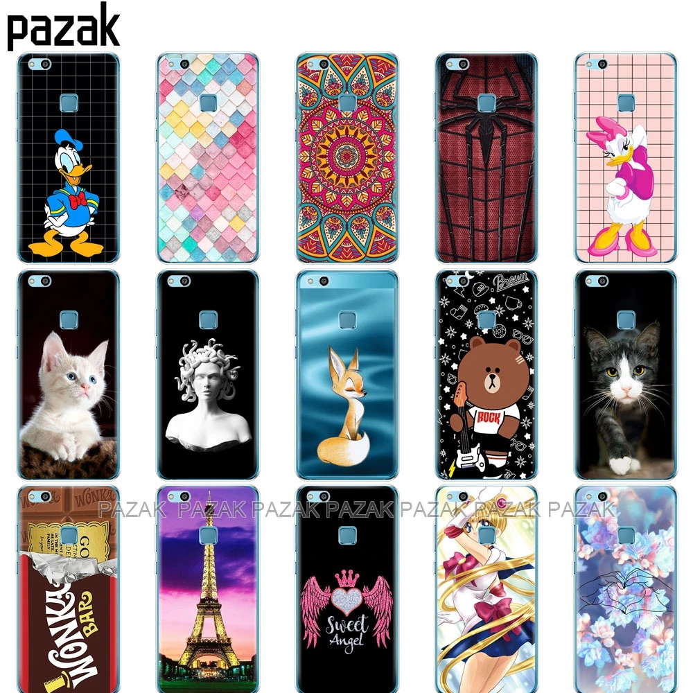 

soft Silicone phone Case For huawei P10 LITE Plus 2017 cases soft TPU Phone shell Back cover full 360 Protective covers
