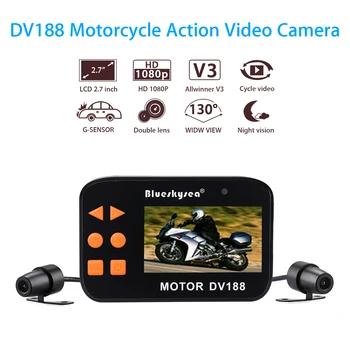 

2.7" LCD Dual Dash Cam DV188 Action Sports Camera Video DVR Bike Motorcycle Car Vehicle Cam 1080P FHD Waterproof Camcorder