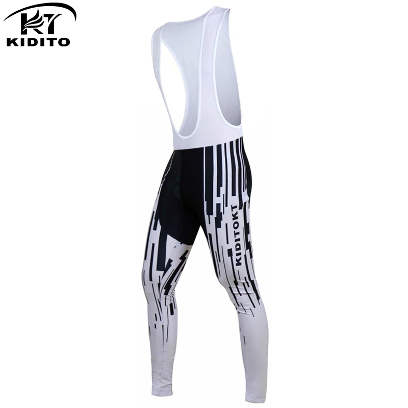 

KIDITOKT 2019 Winter Cycling Bib Pants Shockproof MTB Bicycle Cycling Trousers Thermal Fleece Cycling Tights With 3D Gel Pad