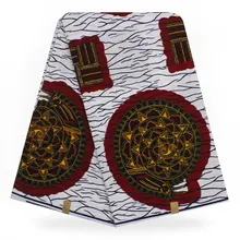 Высокое качество африканская ткань, белые африканские ткани Guanteed блок восковые принты для Африканской традиционной одежды 6 ярдов DF-86