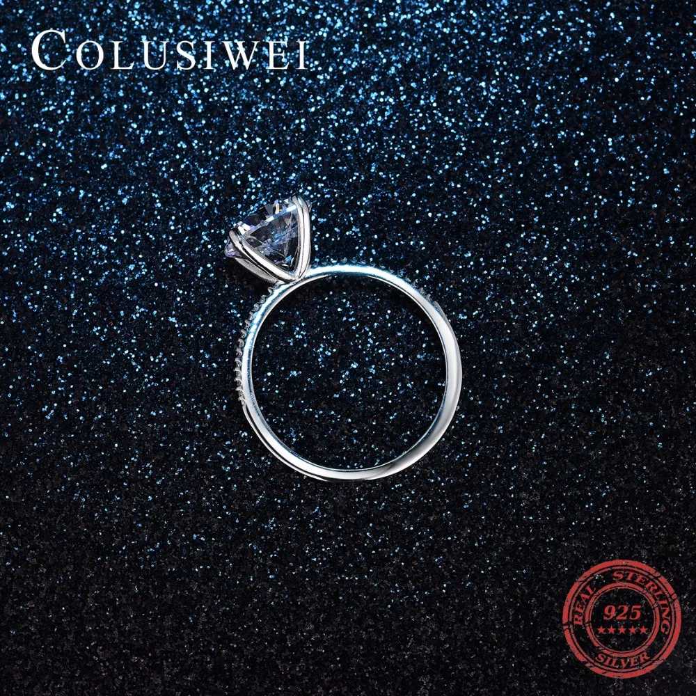 Модные Роскошные Горячие продажи женские обручальные кольцо из стерлингового серебра 925 10 сердец Циркон свадебное кольцо кольца ювелирные изделия