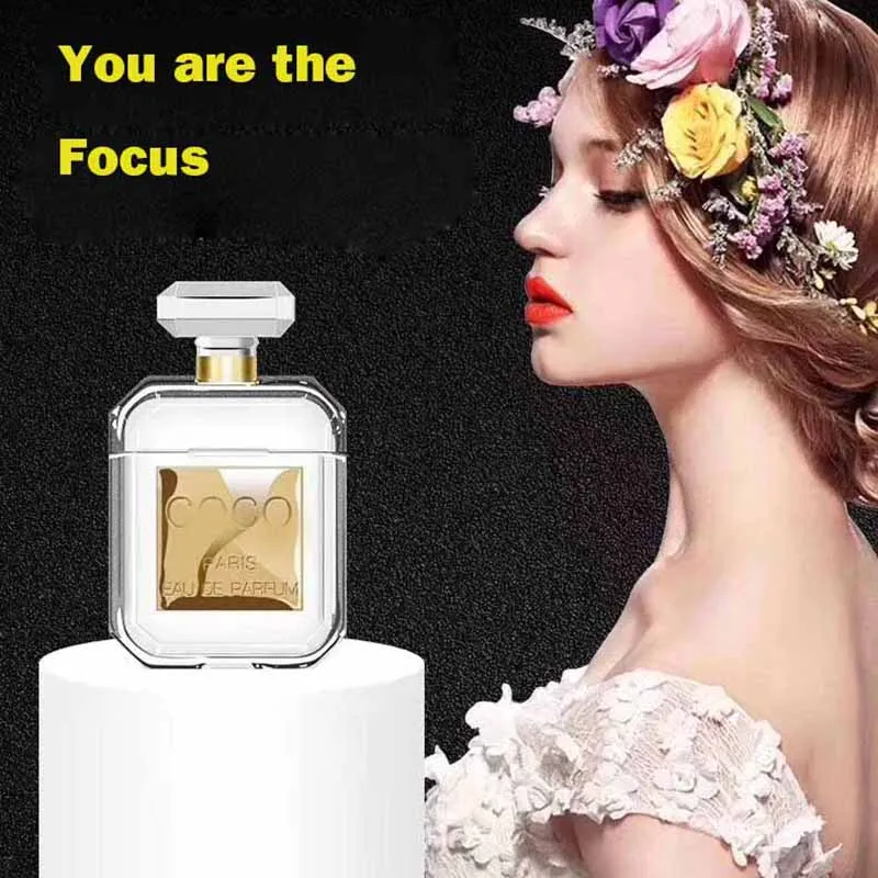 

Perfume Bottle Wireless Bluetooth Headset Cover for Apple AirPods Silicone Charging Headphone Case for airpod Earphone