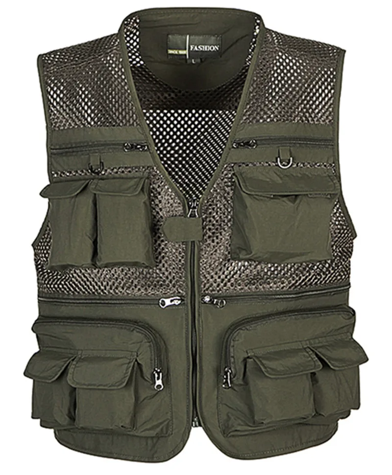 2017 New Arrival Multi pockets Vest Men Professional Photography