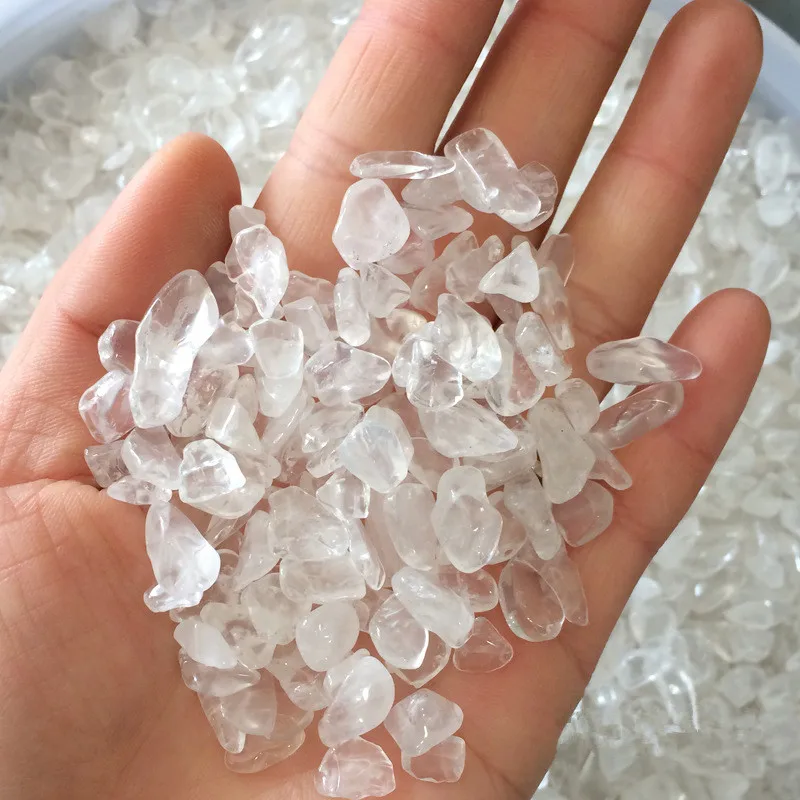 

50g 100% Natural Quartz Clear White Rock Crystal Quartz Mineral Specimen Fish Tank Garden Flowerpot Decoration Degaussing Stones
