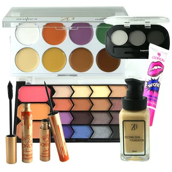 

GORON 7PCS Makeup Set Maquiagem Concealer Foundation Eyeshadow Blusher Palette Mascara Eyeliner Kit Women Cosmetics FACE07SET