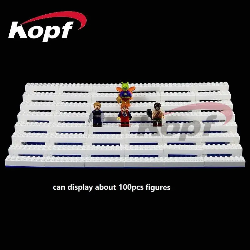 

Super Heroes Display Box Case with Size 38.5*19.5*8cm About 100Pcs Figures Exhibition Bricks Building Blocks Children Gift Toys