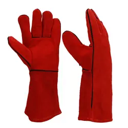 Сварочные перчатки-термостойкие/огнестойкие, идеально подходят для сварщика/духовки/камина/обработки животных/перчатки для барбекю-14