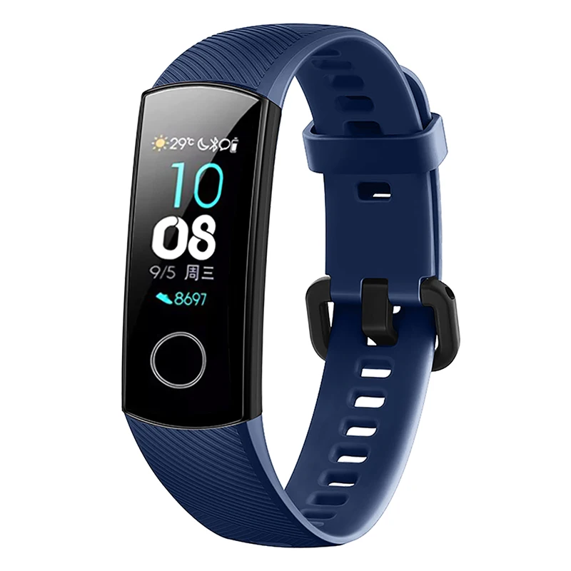 huawei Honor Band 4 умный Браслет ремешок силиконовый цветной экран фитнес-трекер часы умный Браслет ремешок - Цвет: midnight blue