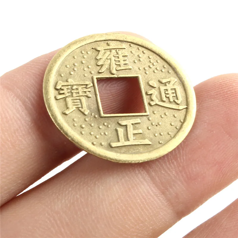 24 мм 1 шт латунные китайские древние фэн шуй счастливые монеты удача антикварное богатство деньги коллекция подарок