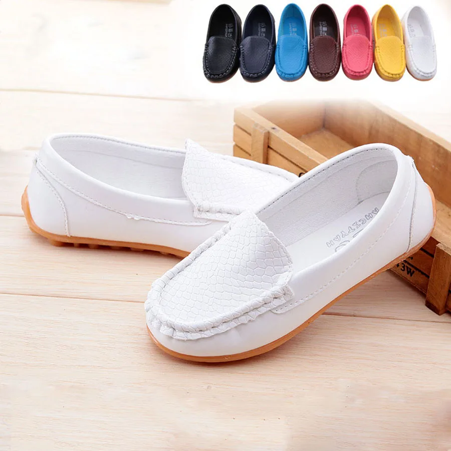 

2017 Hot Selling Boys Girls Casual Shoes Shoes Kids Lightweight Dance Shoes Children PU Leather Soft Bottom Princess Solid Shoe