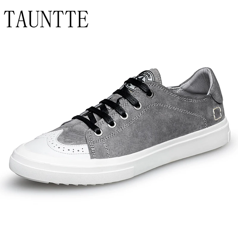 

Tauntte Genuine Leather Suede Shoes Men Retro Fashion Casual Brogues Shoes For Male