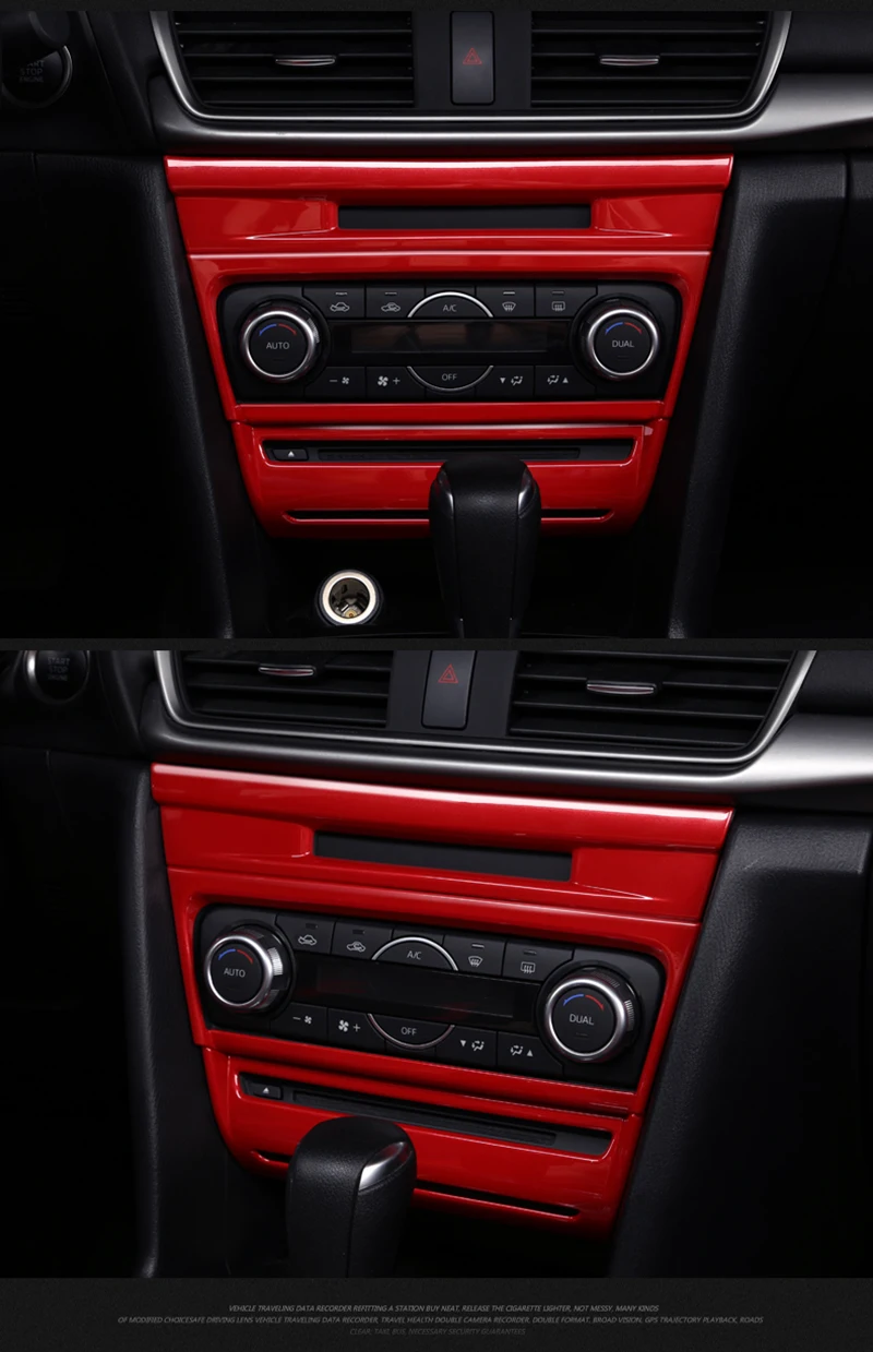 Для Mazda 3 Axela ABS красная внутренняя отделка Крышка декоративный комплект 15 шт./компл. аксессуары для стайлинга автомобилей