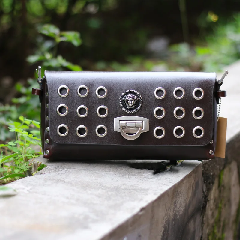 Лидер продаж брендовая сумка через плечо женская сумка-мессенджер с заклепками