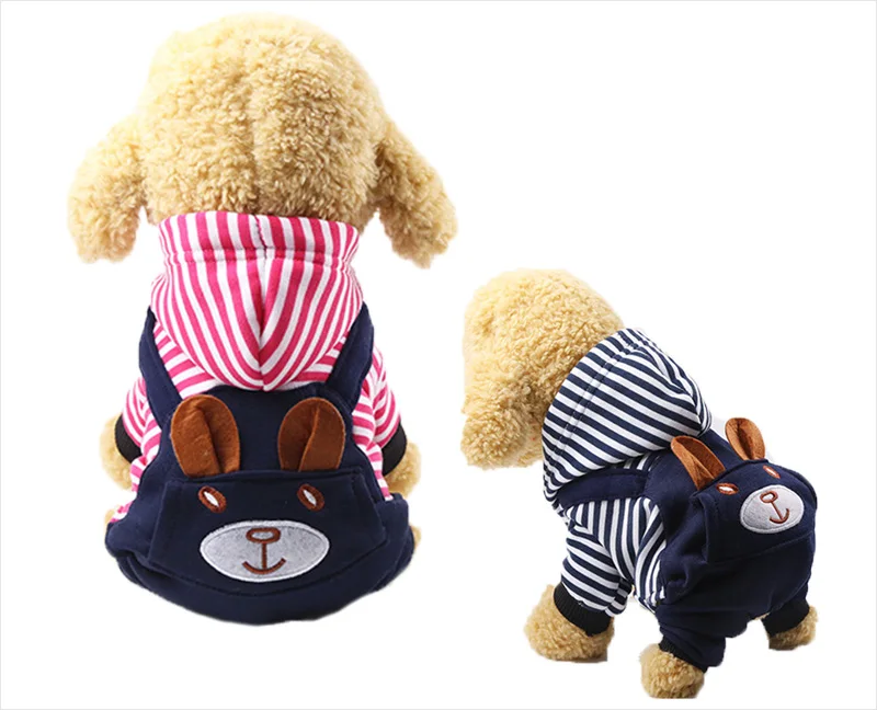 Stripe dog hoodie