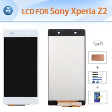 Best LCD for Sony Xperia Z2 Original LCD display touch screen digitizer glass black white 5.2″ L50W D6502 D6503 D6543+tools+film