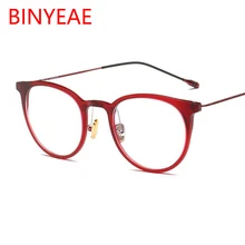 TR90 милые ретро круглые черные очки для женщин ультра светильник винтажные оптические Близорукость очки ботаника рамка простые линзы прозрачные очки