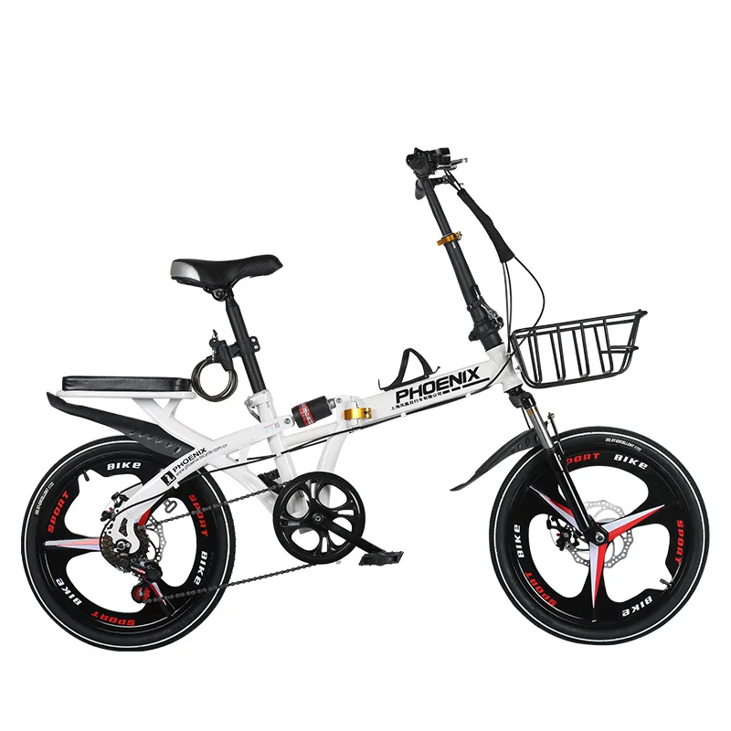 16/20 Inch 6 Speed High Quality Student Folding Bike bicicleta Men and Women Bicycle Double Disc Brake Mountain Road Kids Bike