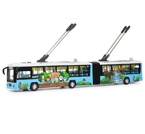 

RC Electric Trackless Double-Decide Tram Toys Sightseeing Tour Bus Sound And Light Pull Back Open The Door Children Toy Gifts