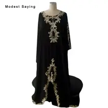 Настоящая фотография черный и золотой Кружево свадебное болеро Формальные Для женщин мусульманские свадебные Куртки пол Длина Пальто для будущих мам Свадебные аксессуары