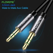 FLOVEME AUX Cable 3.5mm jack male to male jack 3.5 mm Hi-Fi Stereo Gold Plated Aux Audio Cables for Car Headphone Beats Speaker