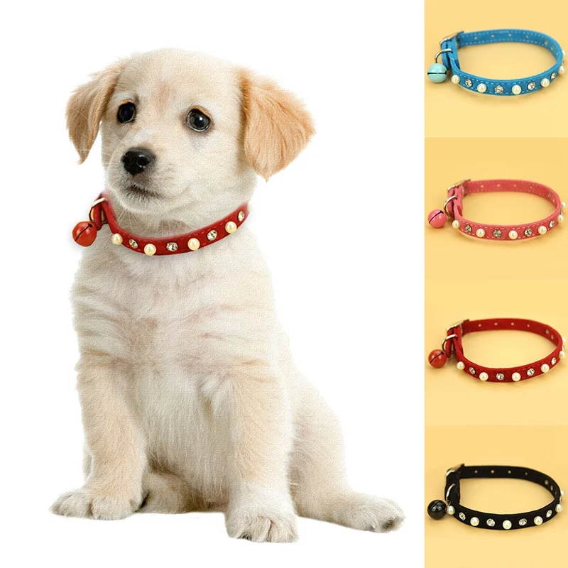 

Cat Collar with Bell for Kitty and Small Dog Pet Prodcuts Necklace Collar Jewelry for Puppy and Cat Retractable Accessory