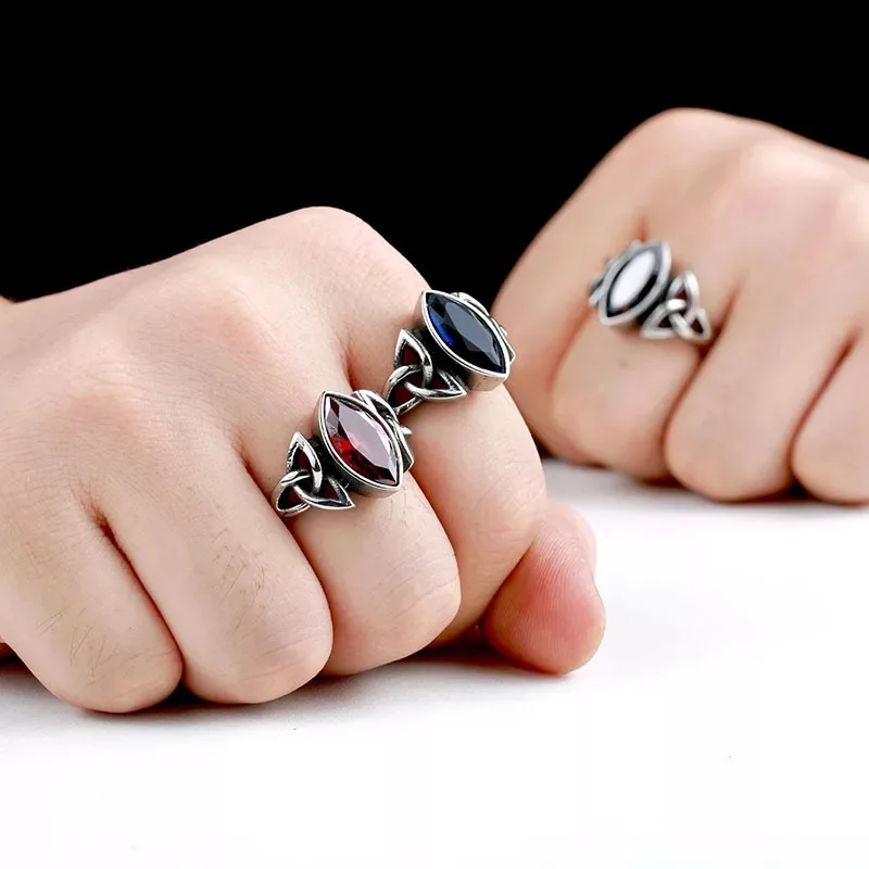 celtic knot stone rings for men women (6)