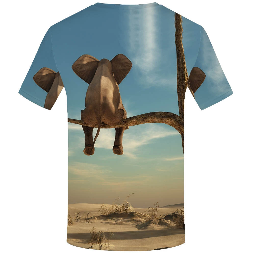 Футболка KYKU женская Повседневная футболка с 3d принтом слон|elephant t-shirt|top topbrand top |