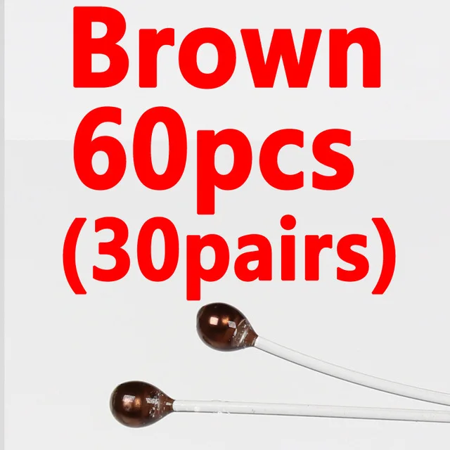 Wifreo 60 шт. 3 мм Краб креветки глаза для завязывания мух черный красный цвет для соленой воды и щуки мухи для рыбной ловли - Цвет: 60pcs Brown