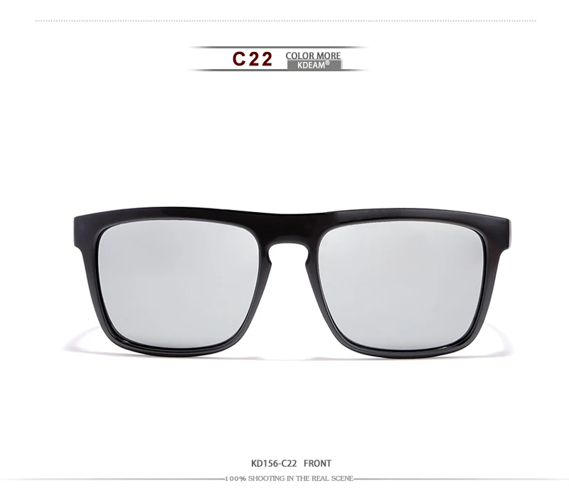 KDEAM очки поляризационные солнцезащитные очки мужские спортивные очки женские oculos de sol светоотражающее покрытие UV400 zonnebril с Чехол KD156